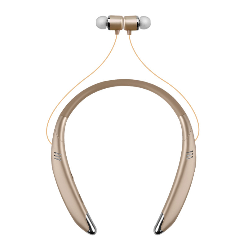 Premium Sports Over the Neck Wireless Bluetooth Stereo Headset V8 (Gold)